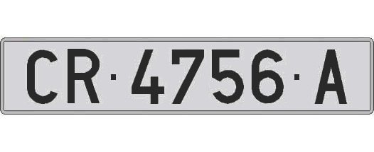 CR4756A matricula larga