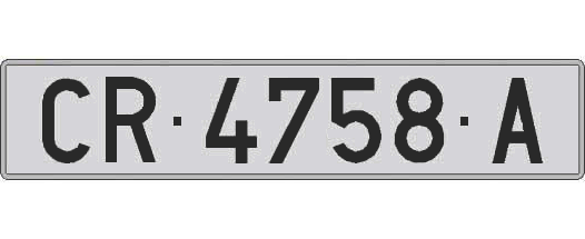 CR4758A matricula larga