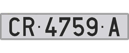 CR4759A matricula larga