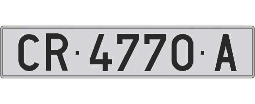 CR4770A matricula larga