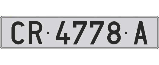 CR4778A matricula larga