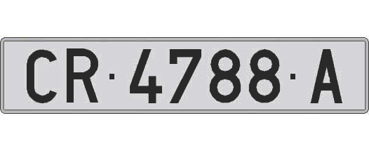 CR4788A matricula larga