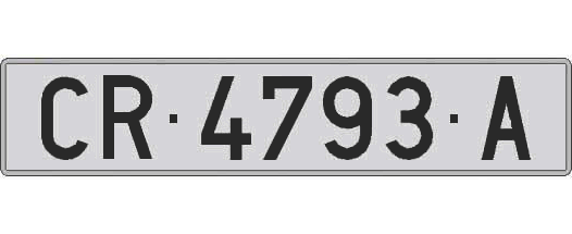 CR4793A matricula larga