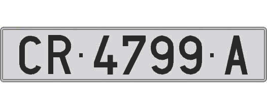 CR4799A matricula larga