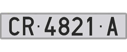 CR4821A matricula larga