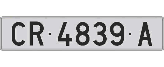 CR4839A matricula larga