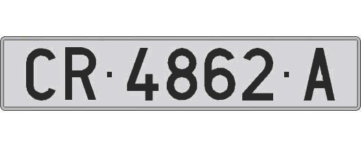 CR4862A matricula larga
