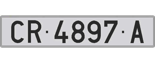 CR4897A matricula larga