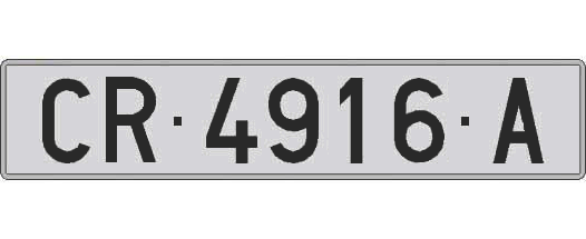 CR4916A matricula larga
