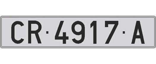 CR4917A matricula larga