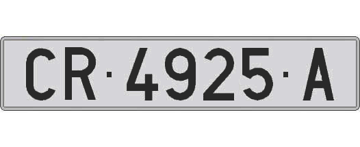 CR4925A matricula larga