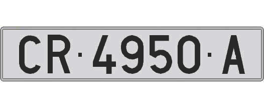 CR4950A matricula larga