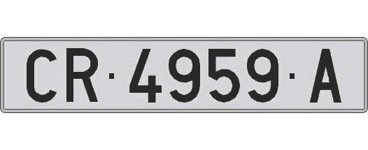 CR4959A matricula larga