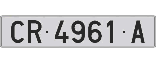 CR4961A matricula larga