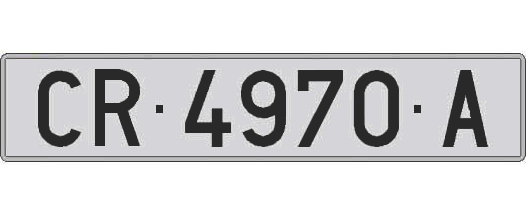 CR4970A matricula larga
