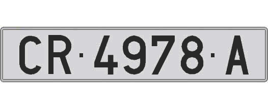 CR4978A matricula larga