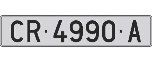 CR4990A matricula larga