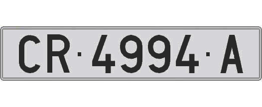 CR4994A matricula larga