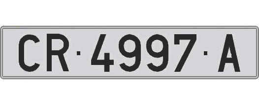 CR4997A matricula larga