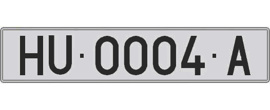 HU0004A matricula larga