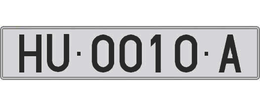 HU0010A matricula larga