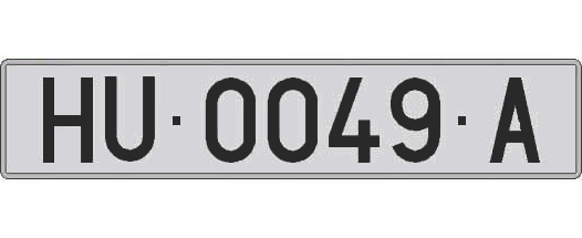 HU0049A matricula larga