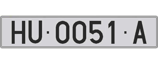 HU0051A matricula larga