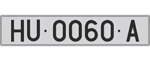 HU0060A matricula larga