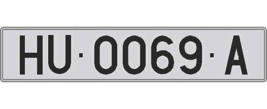 HU0069A matricula larga