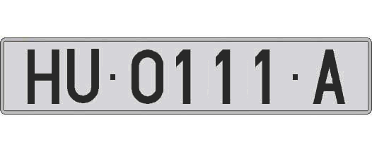 HU0111A matricula larga
