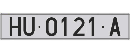 HU0121A matricula larga