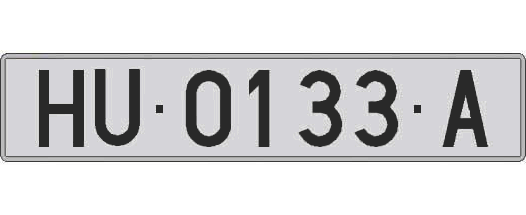 HU0133A matricula larga