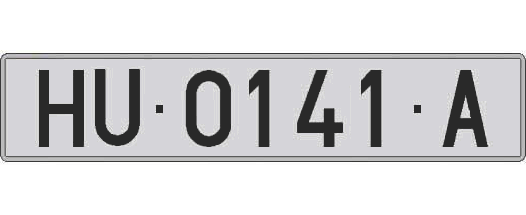 HU0141A matricula larga