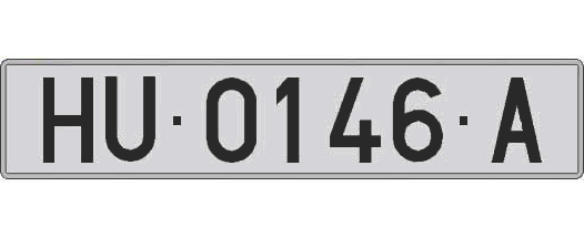 HU0146A matricula larga