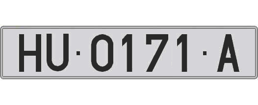 HU0171A matricula larga