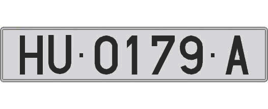 HU0179A matricula larga