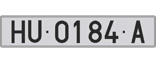 HU0184A matricula larga