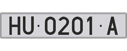 HU0201A matricula larga