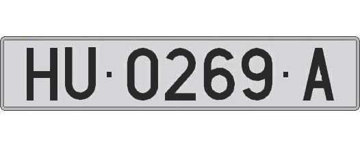 HU0269A matricula larga
