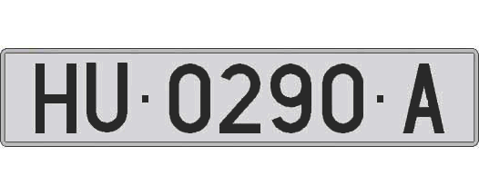 HU0290A matricula larga
