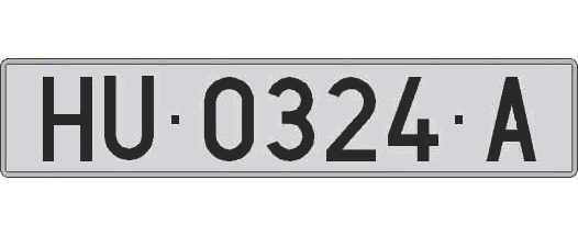 HU0324A matricula larga