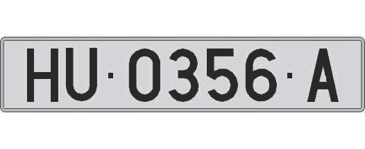 HU0356A matricula larga
