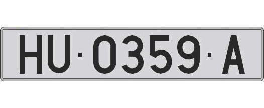 HU0359A matricula larga