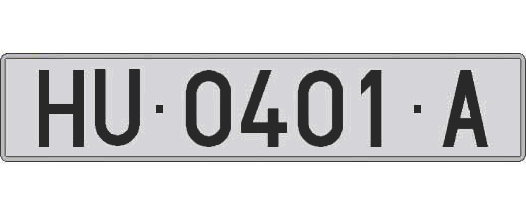 HU0401A matricula larga