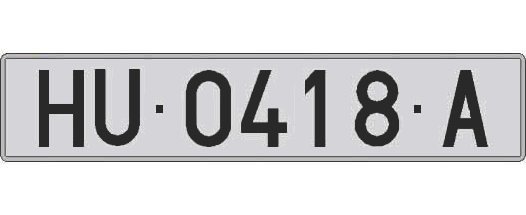 HU0418A matricula larga