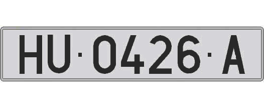 HU0426A matricula larga