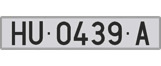 HU0439A matricula larga