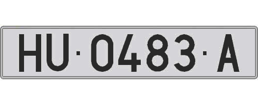 HU0483A matricula larga