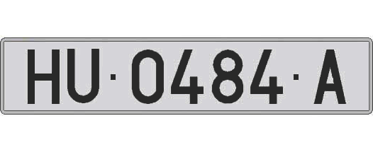 HU0484A matricula larga