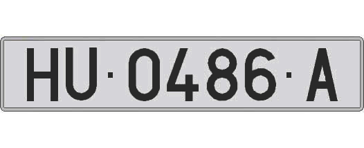 HU0486A matricula larga